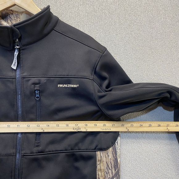 Realtree Outdoor Jacket Coat Black Camo Hunting Long Sleeve - Picture 5 of 8